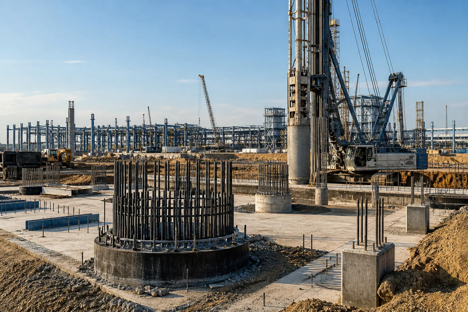 Cimentaciones profundas para infraestructura industrial